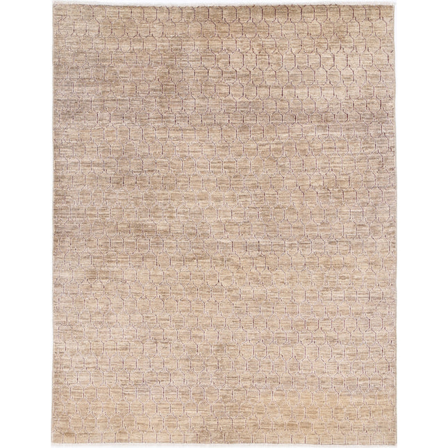 Modcar 4' 11" X 6' 5" Hand-Knotted Wool Rug 4' 11" X 6' 5" (150 X 196) / Brown / Brown