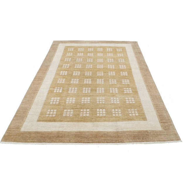 Modcar 5' 9" X 7' 11" Hand-Knotted Wool Rug 5' 9" X 7' 11" (175 X 241) / Gold / Brown
