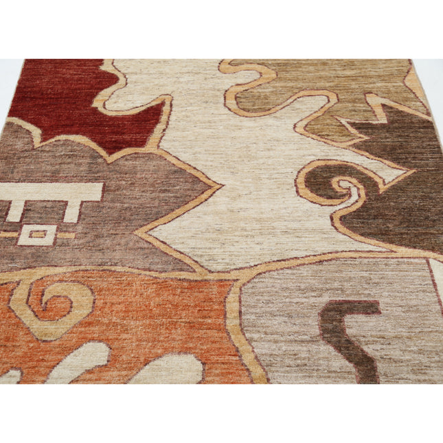 Modcar 4' 2" X 6' 2" Hand-Knotted Wool Rug 4' 2" X 6' 2" (127 X 188) / Multi / Multi