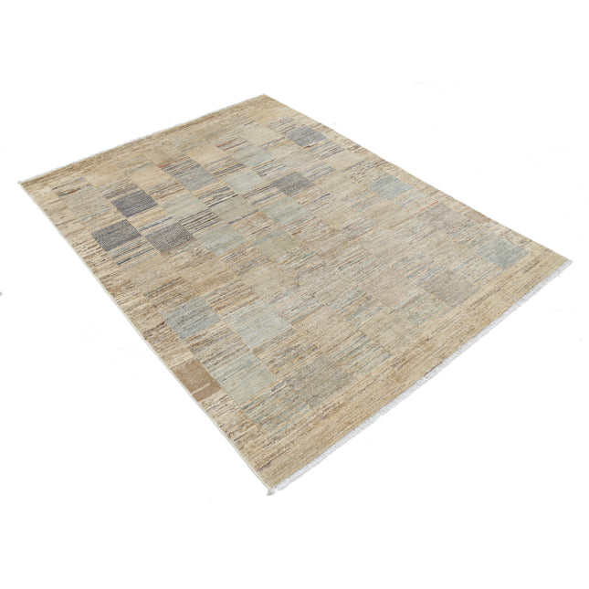 Modcar 4' 7" X 5' 11" Hand-Knotted Wool Rug 4' 7" X 5' 11" (140 X 180) / Multi / Multi