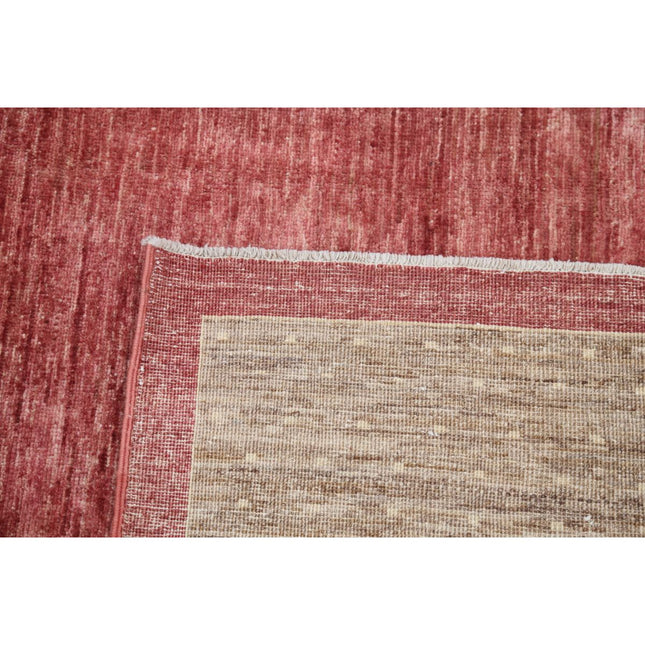 Modcar 5' 8" X 8' 7" Hand-Knotted Wool Rug 5' 8" X 8' 7" (173 X 262) / Red / Brown