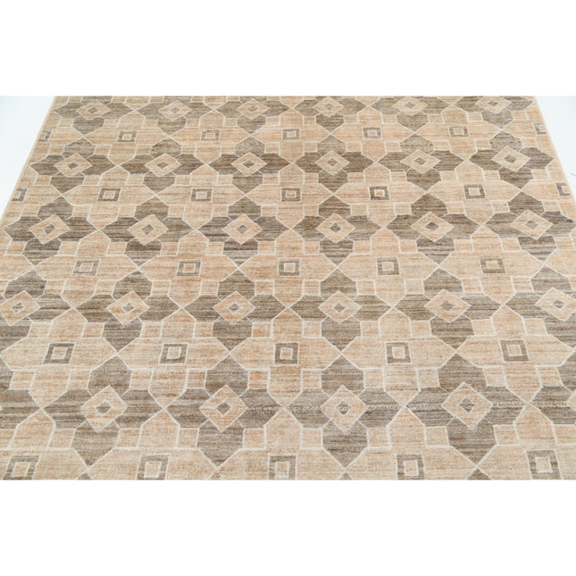 Modcar 5' 9" X 7' 7" Hand-Knotted Wool Rug 5' 9" X 7' 7" (175 X 231) / Brown / Brown