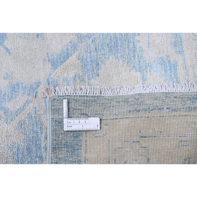 Ziegler 12' 0" X 17' 2" Hand-Knotted Wool Rug 12' 0" X 17' 2" (366 X 523) / Blue / Blue
