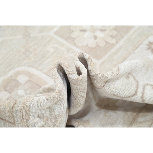Khotan 12' 8" X 17' 11" Hand-Knotted Wool Rug 12' 8" X 17' 11" (386 X 546) / Grey / Ivory