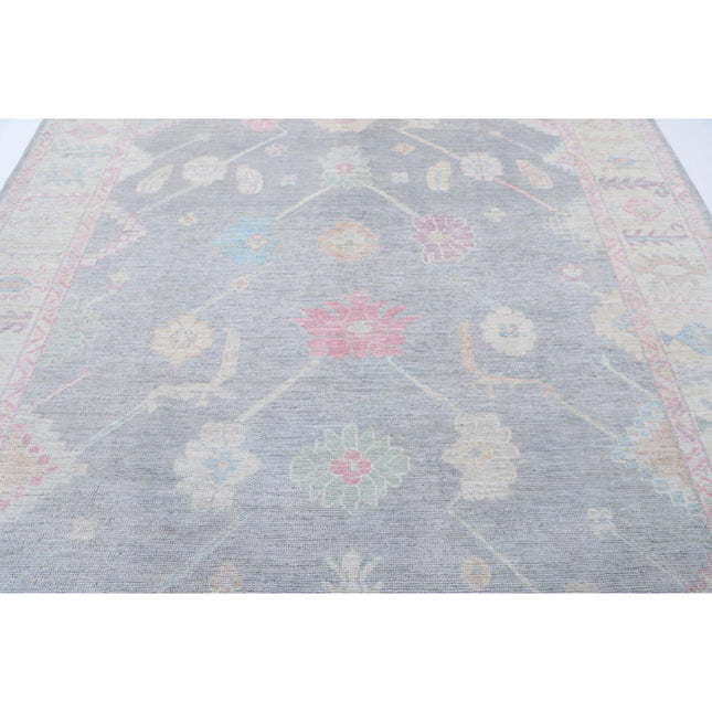 Oushak 8' 4" X 10' 0" Hand-Knotted Wool Rug 8' 4" X 10' 0" (254 X 305) / Grey / Ivory
