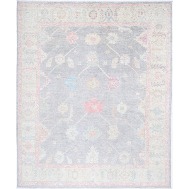 Oushak 8' 4" X 10' 0" Hand-Knotted Wool Rug 8' 4" X 10' 0" (254 X 305) / Grey / Ivory