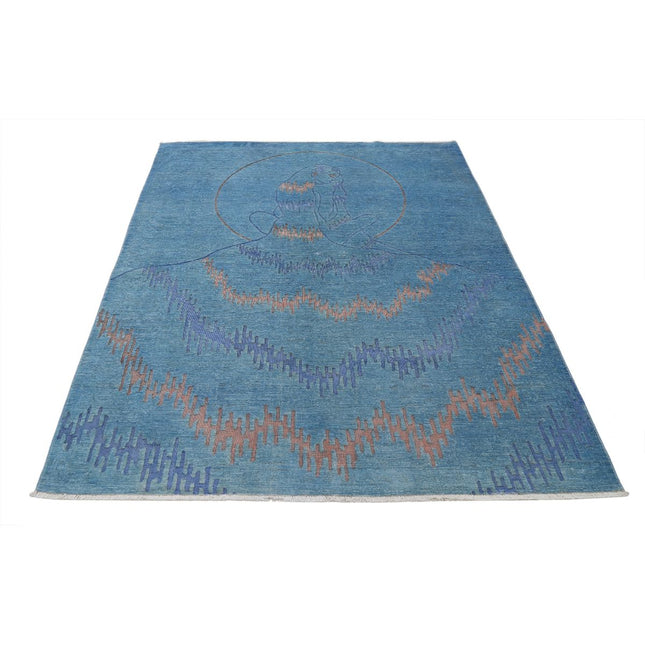 Onyx 4' 10" X 6' 4" Wool Hand Knotted Rug