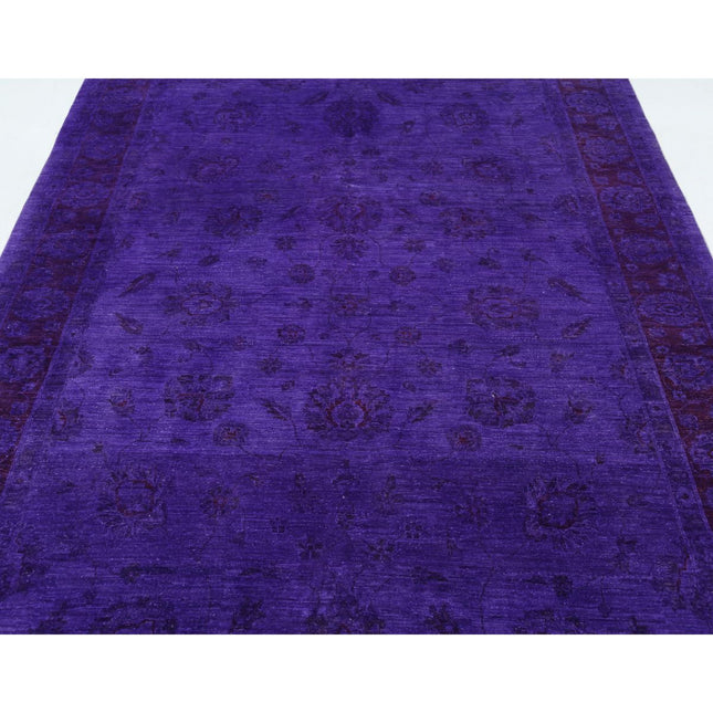 Overdye 6' 6" X 9' 6" Wool Hand Knotted Rug