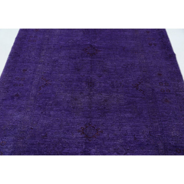 Overdye 5' 6" X 8' 1" Wool Hand Knotted Rug