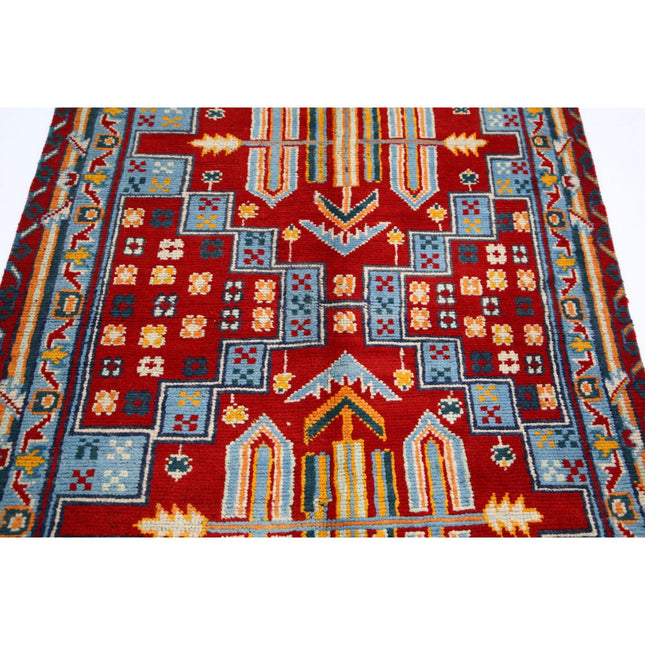 Revival 4' 0" X 5' 10" Wool Hand Knotted Rug