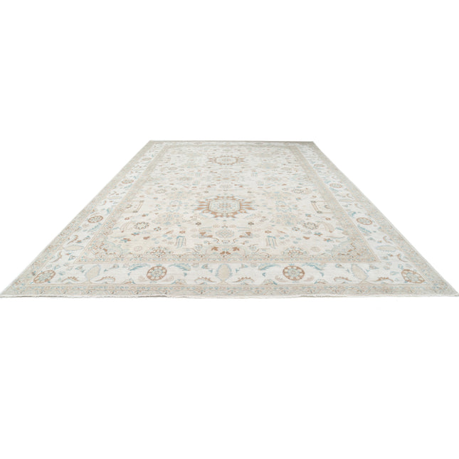 Ziegler 11' 7" X 17' 1" Hand-Knotted Wool Rug 11' 7" X 17' 1" (353 X 521) / Ivory / Ivory