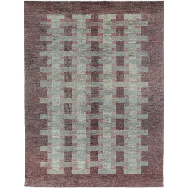 Modcar 8' 6" X 11' 7" Hand-Knotted Wool Rug 8' 6" X 11' 7" (259 X 353) / Brown / Brown