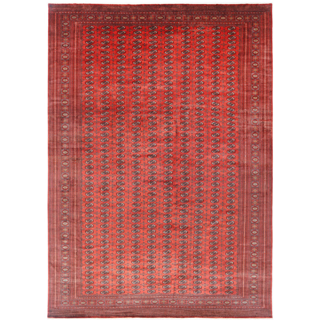 Bokhara 12' 0" X 17' 6" Hand-Knotted Wool Rug 12' 0" X 17' 6" (366 X 533) / Red / Red