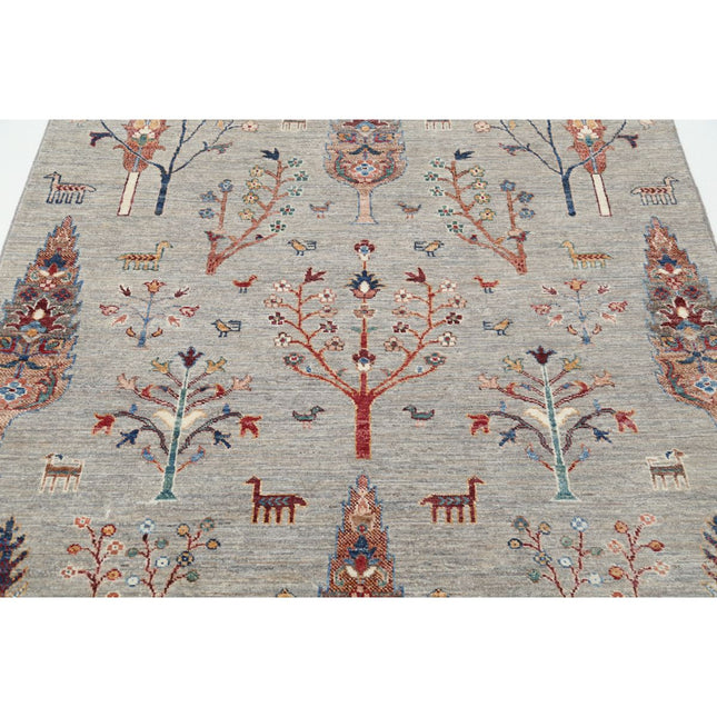 Sultani 4'9" X 6'6" Wool Hand-Knotted Rug