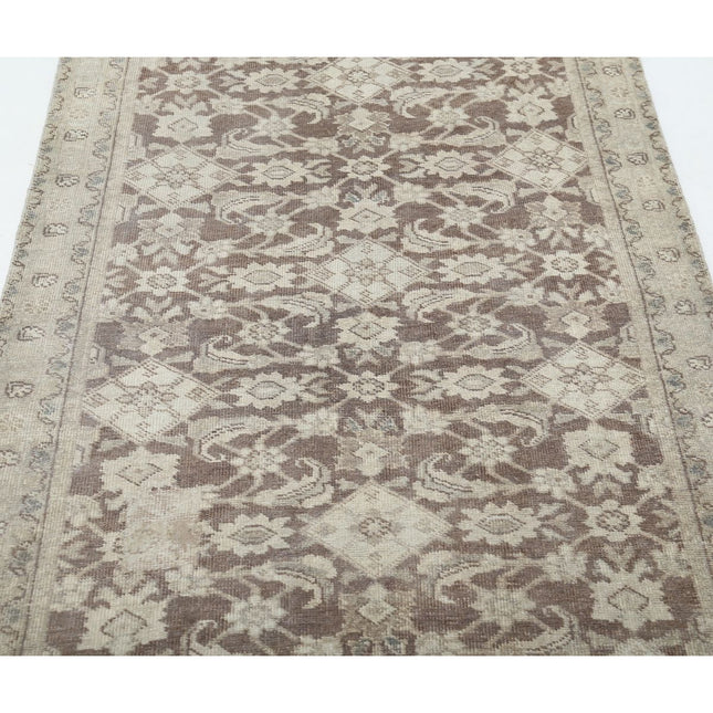 Vintage 3'4" X 11'8" Wool Hand-Knotted Rug