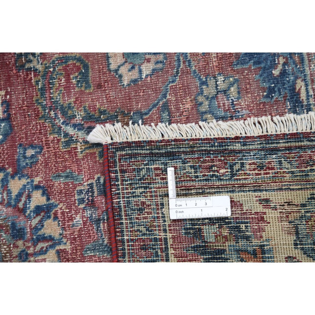 Vintage 12'9" X 13'8" Wool Hand-Knotted Rug