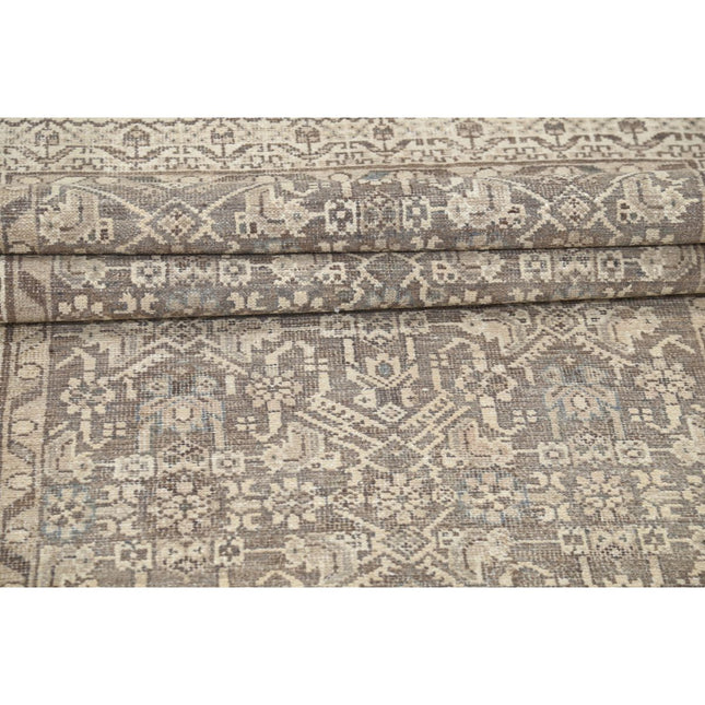 Vintage 3'5" X 13'5" Wool Hand-Knotted Rug