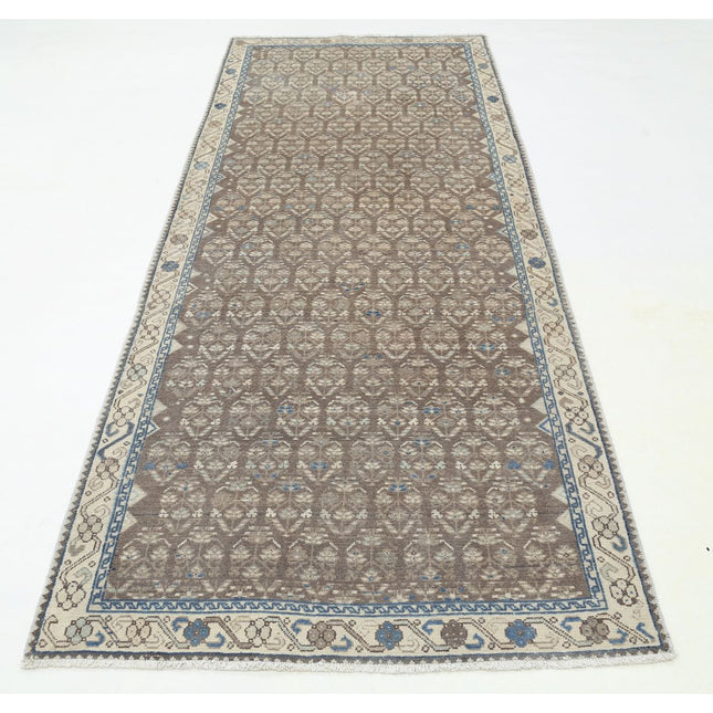 Vintage 3'10" X 9'7" Wool Hand-Knotted Rug