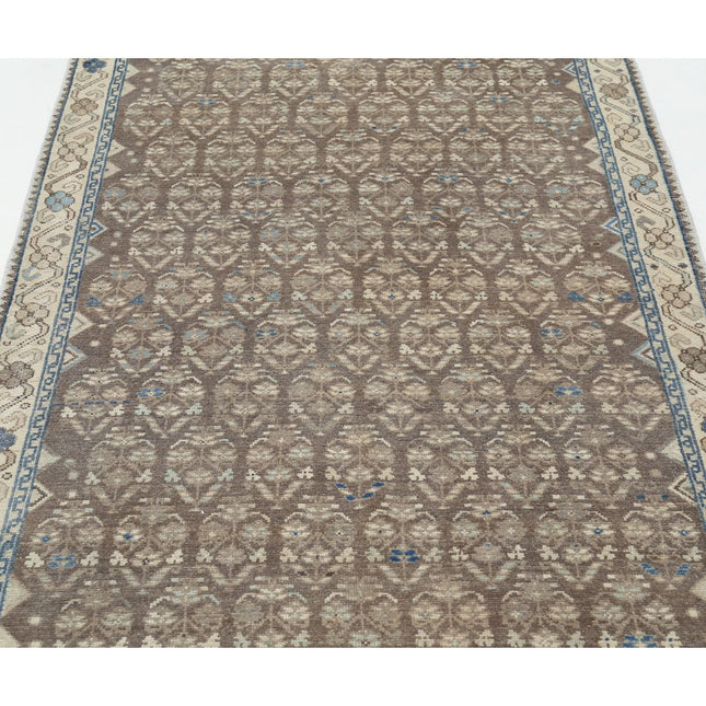 Vintage 3'10" X 9'7" Wool Hand-Knotted Rug