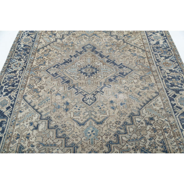 Vintage 6'5" X 9'0" Wool Hand-Knotted Rug