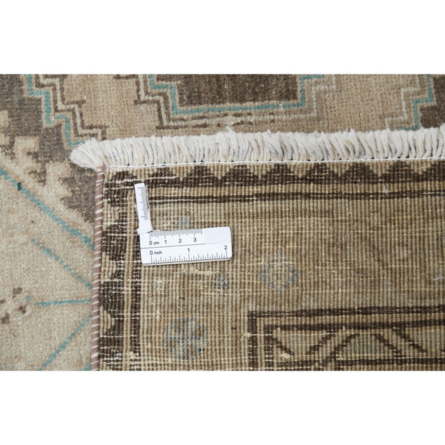 Vintage 3'4" X 11'9" Wool Hand-Knotted Rug