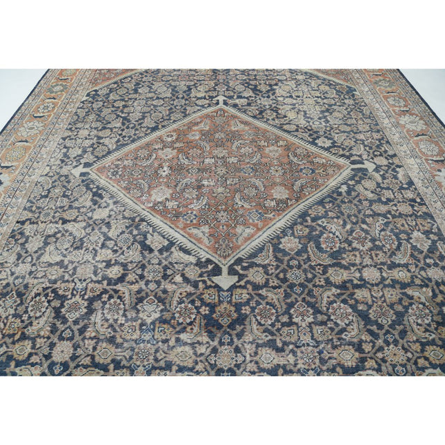 Vintage 10'6" X 14'4" Wool Hand-Knotted Rug