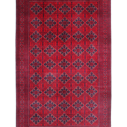 Afghan 9' 8" X 15' 6" Hand Knotted Wool Rug 9' 8" X 15' 6" (295 X 472) / Red / Wool
