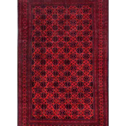 Afghan 9' 8" X 15' 8" Hand Knotted Wool Rug 9' 8" X 15' 8" (295 X 478) / Red / Wool