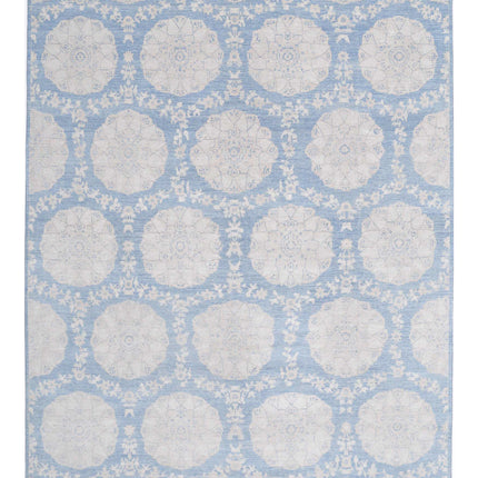 Ariana 9' 2" X 12' 0" Hand Knotted Wool Rug 9' 2" X 12' 0" (280 X 366) / Blue / Wool