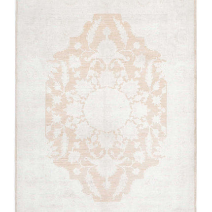 Ariana 4' 10" X 6' 9" Hand Knotted Wool Rug 4' 10" X 6' 9" (147 X 206) / Ivory / Wool