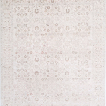 Ariana 8' 1" X 9' 5" Hand Knotted Wool Rug 8' 1" X 9' 5" (246 X 287) / Ivory / Wool