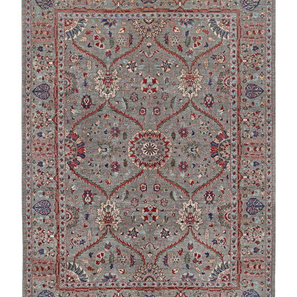 Ariana 10' 1" X 14' 0" Hand Knotted Wool Rug 10' 1" X 14' 0" (307 X 427) / Grey / Wool