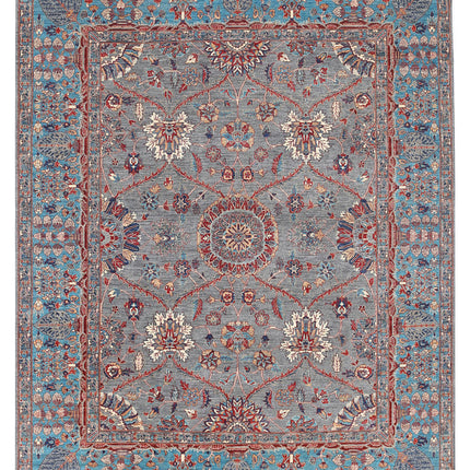 Ariana 7' 11" X 10' 0" Hand Knotted Wool Rug 7' 11" X 10' 0" (241 X 305) / Grey / Wool