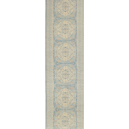 Ariana 3' 11" X 15' 9" Hand Knotted Wool Rug 3' 11" X 15' 9" (119 X 480) / Blue / Wool