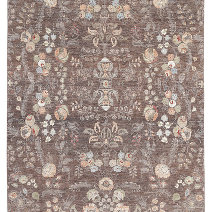 Artemix 7' 10" X 9' 10" Hand Knotted Wool Rug 7' 10" X 9' 10" (239 X 300) / Brown / Wool