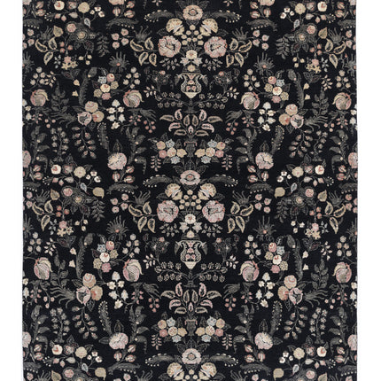 Artemix 9' 8" X 13' 4" Hand Knotted Wool Rug 9' 8" X 13' 4" (295 X 406) / Black / Wool
