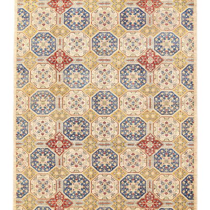 Artemix 8' 1" X 11' 8" Hand Knotted Wool Rug 8' 1" X 11' 8" (246 X 356) / Ivory / Wool