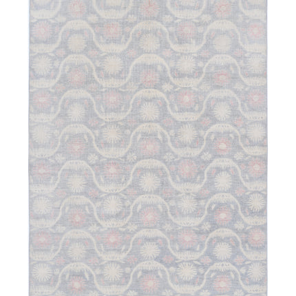 Artemix 6' 2" X 9' 2" Hand Knotted Wool Rug 6' 2" X 9' 2" (188 X 280) / Grey / Wool