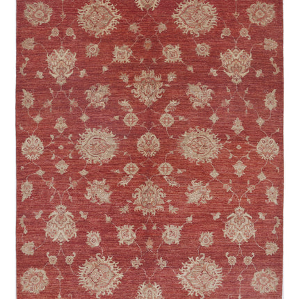 Artemix 4' 10" X 6' 6" Hand Knotted Wool Rug 4' 10" X 6' 6" (147 X 198) / Red / Wool