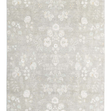 Artemix 7' 7" X 9' 8" Hand Knotted Wool & Silk Rug 7' 7" X 9' 8" (231 X 295) / Brown / Wool & Silk