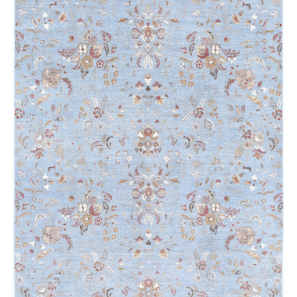Artemix 8' 11" X 11' 7" Hand Knotted Wool & Silk Rug 8' 11" X 11' 7" (272 X 353) / Blue / Wool & Silk