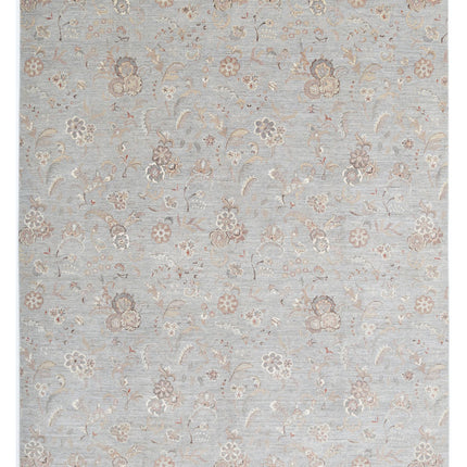 Artemix 8' 9" X 11' 4" Hand Knotted Wool & Silk Rug 8' 9" X 11' 4" (267 X 345) / Grey / Wool & Silk