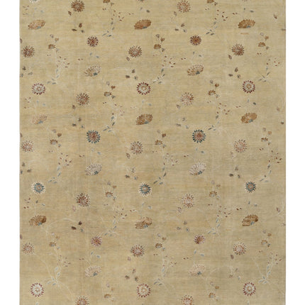 Artemix 8' 9" X 11' 10" Hand Knotted Wool & Silk Rug 8' 9" X 11' 10" (267 X 361) / Ivory / Wool & Silk