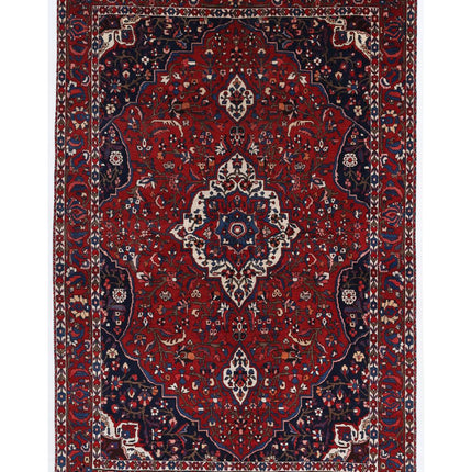 Bakhtiari 6' 10" X 10' 3" Hand Knotted Wool Rug 6' 10" X 10' 3" (208 X 312) / Red / Wool