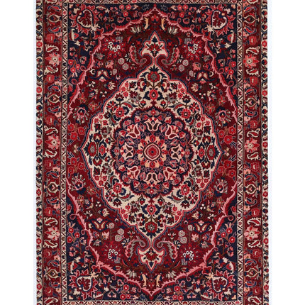 Bakhtiari 6' 9" X 10' 4" Hand Knotted Wool Rug 6' 9" X 10' 4" (206 X 315) / Red / Wool