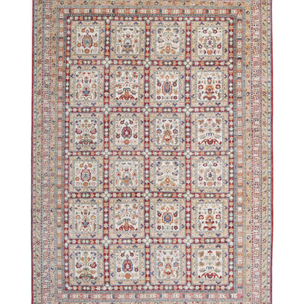 Bakhtiari 7' 10" X 11' 5" Hand Knotted Wool Rug 7' 10" X 11' 5" (239 X 348) / Red / Wool