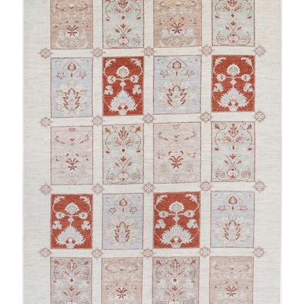 Bakhtiari 5' 5" X 7' 6" Hand Knotted Wool Rug 5' 5" X 7' 6" (165 X 229) / Ivory / Wool