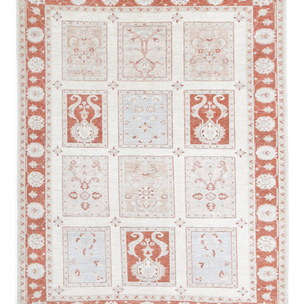 Bakhtiari 5' 6" X 7' 2" Hand Knotted Wool Rug 5' 6" X 7' 2" (168 X 219) / Ivory / Wool