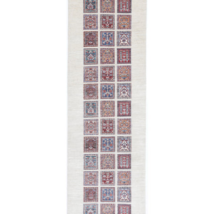 Bakhtiari 2' 7" X 8' 10" Hand Knotted Wool Rug 2' 7" X 8' 10" (79 X 269) / Ivory / Wool