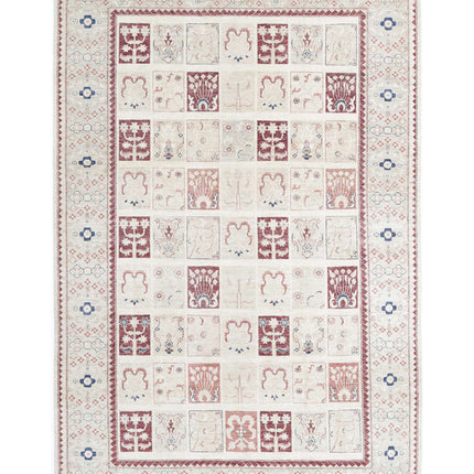Bakhtiari 6' 7" X 9' 10" Hand Knotted Wool Rug 6' 7" X 9' 10" (201 X 300) / Ivory / Wool